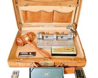 Vintage Hartman Briefcase w Cross Pin Set