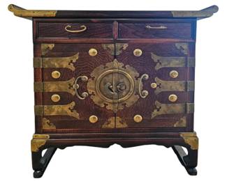 Oriental Furniture Vintage KoreanStyle Altar Top End Table Cabinet