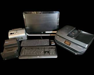 HP Pavilion 23 AllinOne Desktop PC Bundle with Azio Vision Backlit Keyboard 3Printer Bundle