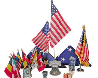 Large American Flags And Other Memorabilia