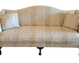 Huntington House Chippendale Camelback Sofa Matching Mahogany Ball Claw Table... Elegance