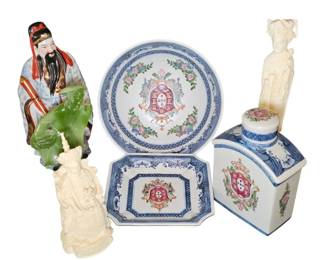 Incredible Chinese Accent Pieces And PorcelainResin Statues
