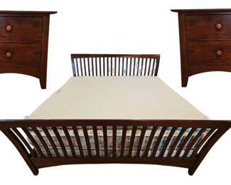 King Bed Set w 2 Kincade Nightstands Optional Mattress