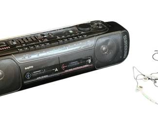 Cassette Player lot Sanyo MW738 Dual Cassette Boombox Koss PP230 Tracker
