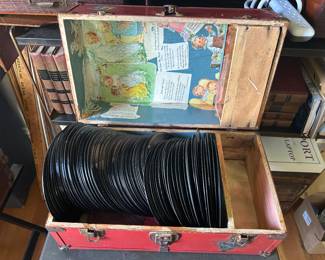 A case with old 45 records