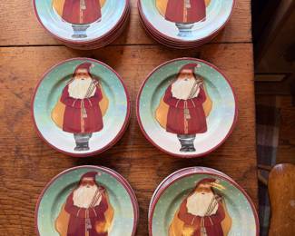 Vintage Block “Father Christmas” Plates & Mugs
