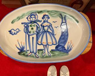 $95~M.A. Hadley Farmer & Wife Platter