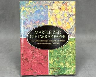 vintage Marbleized Giftwrap Paper portfolio published by Dover Publications in 1988