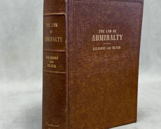 A vintage hardcover copy of The Law of Admiralty by Grant Gilmore and Charles L. Black Jr., published by Foundation Press