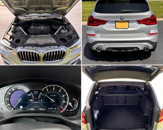 More views of the 2019 BMW X3 Xdrive30i 4-door compact luxury SUV, 2.0L 14 F DOHC 16V gas engine all wheel drive.  35,596 mileage. Carfax report available.