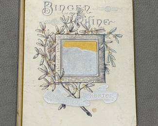 Antique hardcover edition of the classic poem Bingen on the Rhine by Caroline E.S. Norton, published by Porter & Coates in Philadelphia around 1883