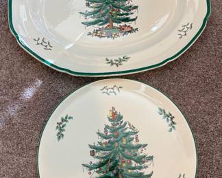 Spode large serving platter and cake plate