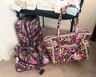 "Purple Punch" pattern, known for its vibrant pink, green, and purple floral and paisley quilted cotton design 3 piece set