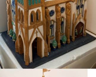 Department 56 All Saints Corner Church & "Heritage Museum of Art"  