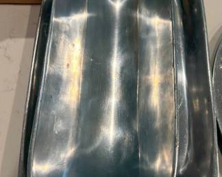 Mid-Century Modern aluminum tray set