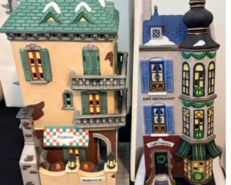  Department 56 "Little Italy Ristorante" & "Cafe Caprice French Restaurant"