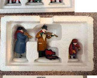 Department 56 "Holiday Field Trip" & "Village Street Musicians",  "Let's Go Shopping In The City"