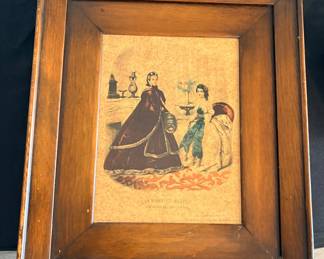antique lithograph print titled "LA MODE ILLUSTREE," likely featuring Victorian-era fashion plates