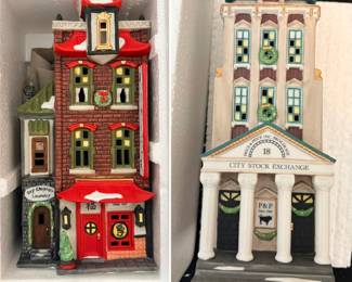  Department 56 "Wong's in Chinatown" & "Brokerage House"