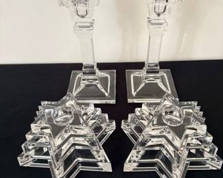 Crystal /glass candle holders