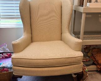 Queen Anne wing back chair