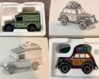 Department 56 Heritage Village Collection City Taxi &  Department 56 Village Express Van 