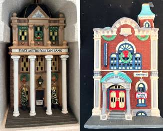 Department 56 "Arts Academy" &"First Metropolitan Bank"