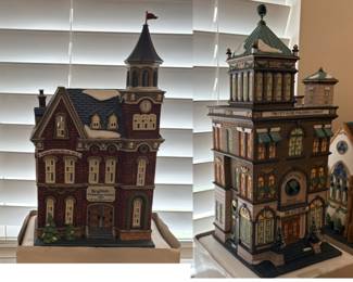 Dept 56 "Brighton School" &  "The City Globe Publishing Company" 
