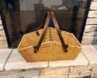 Hand woven Wicker market basket