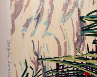 serigraph print titled Shoreline Poppies by artist Gregory Johnson