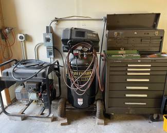 Lots of great tools, air, compressor, generator,