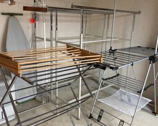 Lots of clothing racks