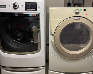 Washer and electric dryer