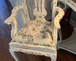 Child’s white chair