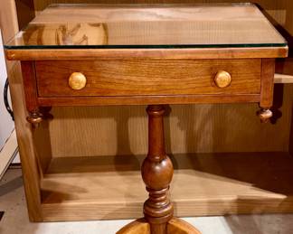 Stickley Side Table w/ glass protective top