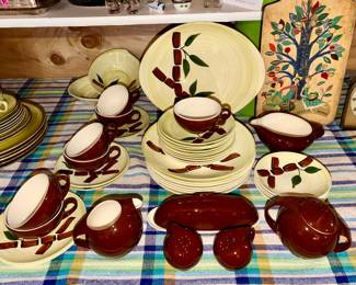 Mid-Century dinnerware, California, vintage cutting board