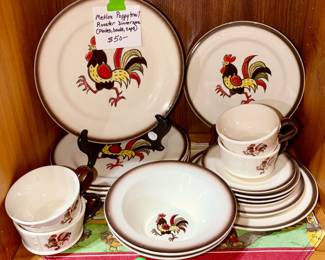 Metlox Poppytrail Rooster Dinnerware