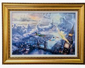 Tinker Bell & Peter Pan Fly to Neverland 2009 by Thomas Kinkade