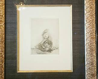 Rembrandts Self Portrait Learning on a Stone Sill