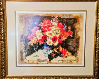 Red Flowers with Grapes by Alexander & Wissotzky