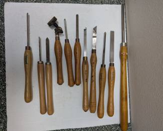 Woodturning Chisel & Lathe Tool Lot