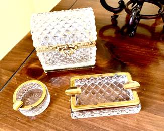 Baccarat style French crystal set