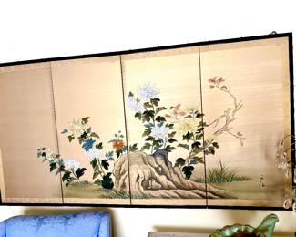Large hand painted wall screen