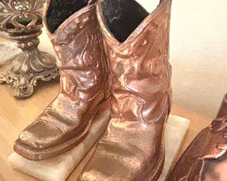 Copper book ends