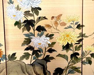 Close up of flowers on screen
