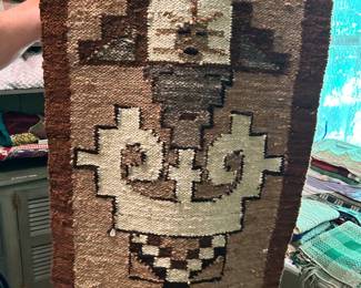 #92 Hand-woven Wool Rug Wall Hanging - 24x34 $25.00