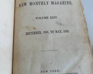 #141 Harpers New Monthly Magazine Vol XXIV Dec. 1861-May 1862 $25.00
