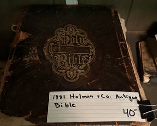 #91 1881 Holman and Co Antique Family Bible $40.00