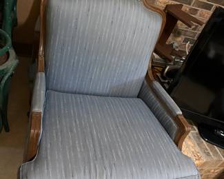 #160 Blue Wide Side Chair $60.00