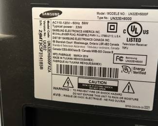 #71 Samsung TV - Model - UN32EH5000F $40.00